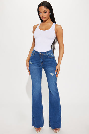 Janis Super Soft Low Rise Flare Jeans - Blue Wash, Fashion Nova, Jeans