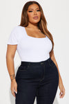 Joseline Crop Top - White