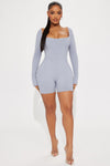 Brynn Snatched Romper - Slate Grey