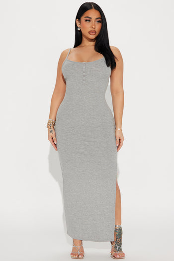 Avery Shapewear Maxi Dress - Heather Grey