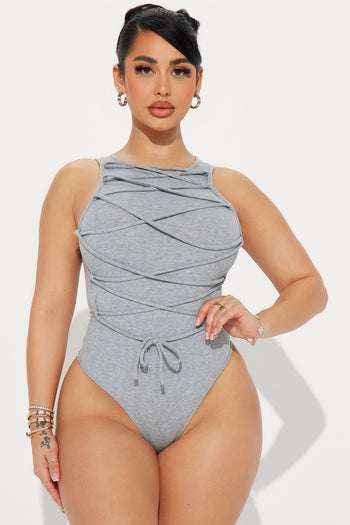 Neev Oil Slick Underwire & Seamed Bodysuit in Silver Grey – Frederick's of  Hollywood