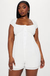 So In Love Babydoll Romper - White