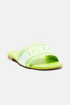 Meet Me In Ibiza Flat Sandals - Lime