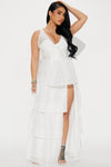 Elizabeth Chiffon Maxi Dress - White