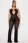 Only Yours Mesh Jumpsuit - Black