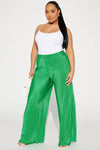 Ibiza Plisse Pant - Kelly Green