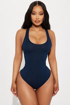 Kourt Racerback Bodysuit - Navy