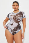 Pockets Full Of Posies Mesh Bodysuit - Black/combo