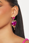 Bleeding Love Earrings - Gold/Pink