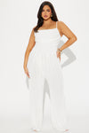 Gone At Last Slinky Jumpsuit  - Ivory