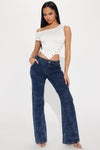 She's So Extra Stretch Flare Jeans - Dark Wash