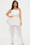 Attention On Me Lace Pant Set - Ivory