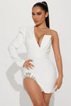 Melodramatic Muse Blazer Mini Dress - White