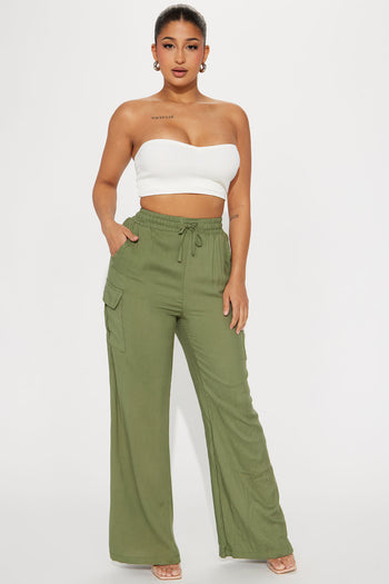 Adore You Wide Leg Pant - Kelly Green, Fashion Nova, Pants