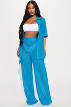 Abby Swim Cover Up Pants - Blue