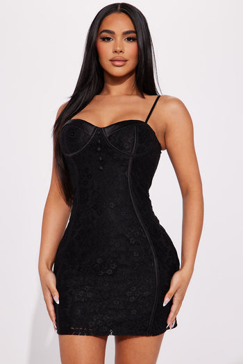 All In Love Lace Mini Dress - Black | Fashion Nova, Dresses | Fashion Nova