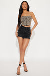 Cashing Out Denim Shorts - Black Wash