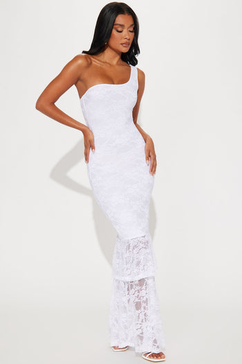 Jules Ruffle Midi Dress - White, Fashion Nova, Dresses