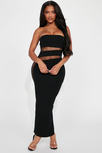 Ariana Shapewear Maxi Dress - Black, Fashion Nova, Dresses