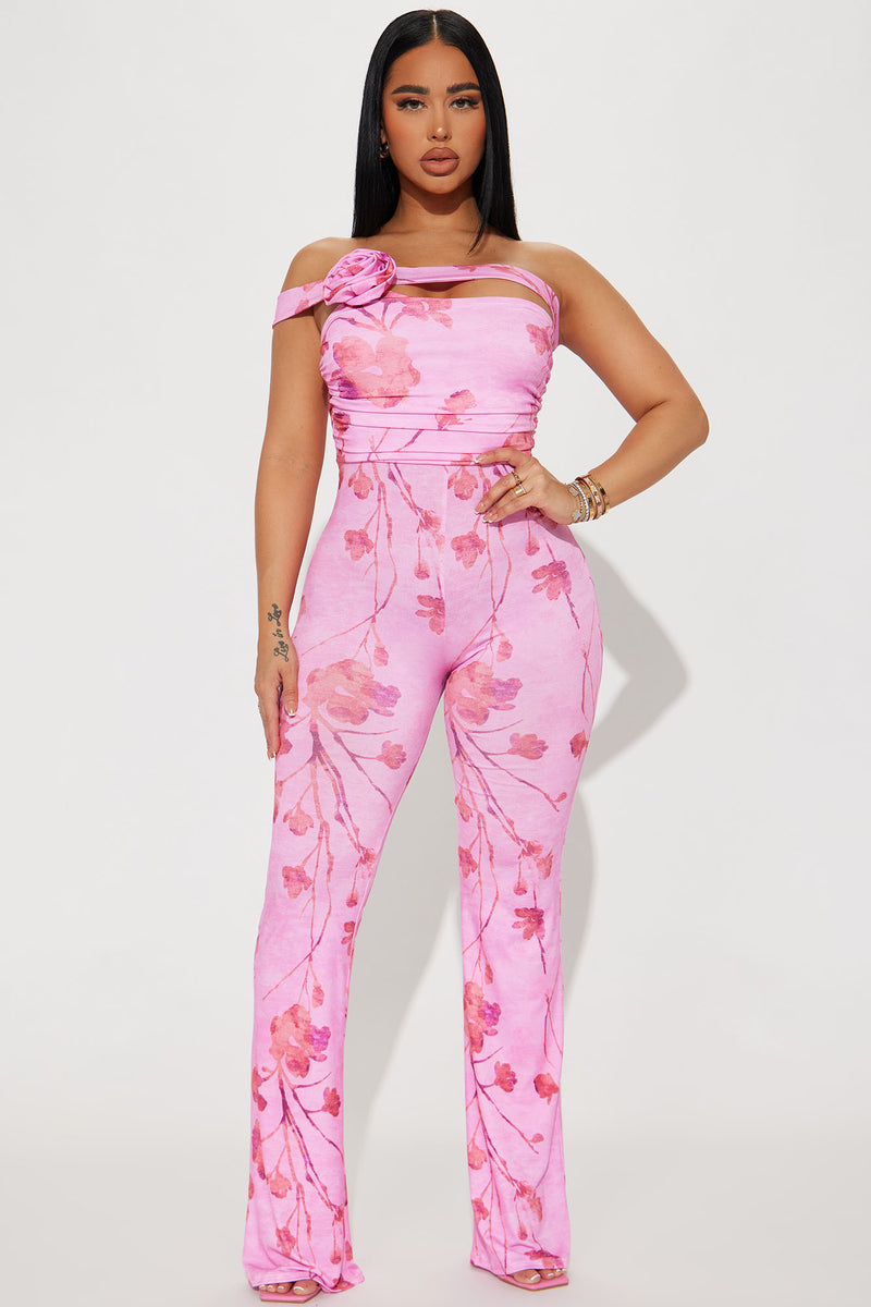 Cherry Blossoms Jumpsuit - Pink/combo | Fashion Nova, Jumpsuits ...