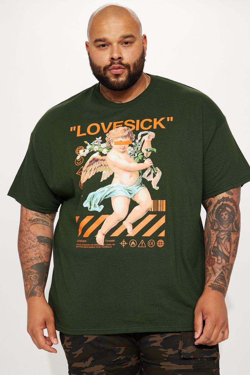 Forever Lovesick Short Sleeve Tee - Green | Fashion Nova, Mens Graphic ...