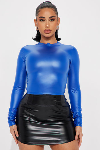 Kairi Latex Top - Midnight Blue | Fashion Nova, Fashion Nova
