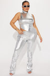 Nothin' On Me Metallic Pant - Silver