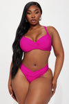 Capri Underwire 2 Piece Bikini - Hot Pink