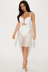 Naya Crochet Mini Dress - White