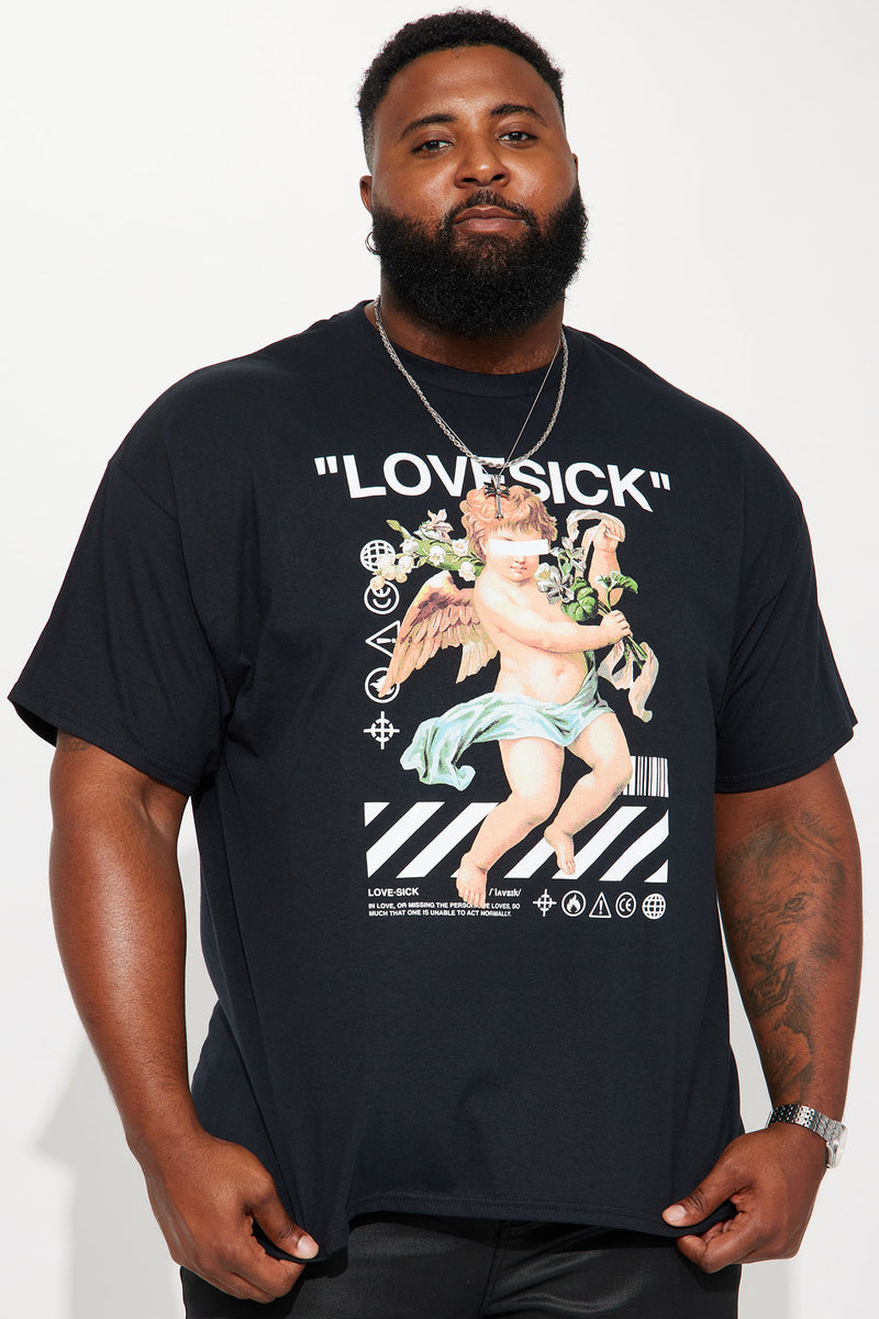 Forever Lovesick Short Sleeve Tee - Black | Fashion Nova, Mens Graphic ...