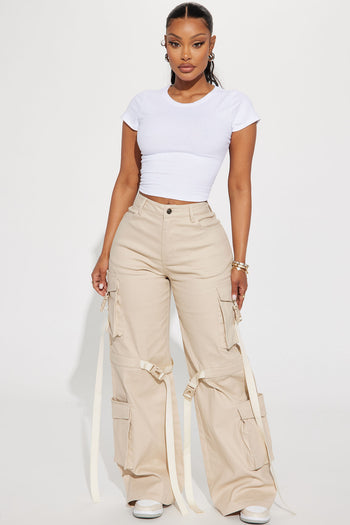 Leslie Cargo Joggers - Khaki  Khaki fashion, Fashion pants, Khaki cargo  pants