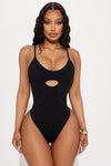 Simone Seamless Bodysuit - Black