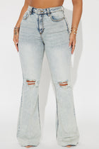 Give It Your All Stretch Flare Jeans - Vintage Wash