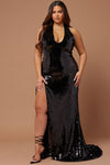 Grace Lynn Sequin Gown - Black