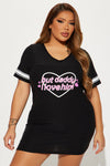 But I Love Him PJ Sleep Shirt - Black