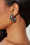 Pedal To The Metal Earrings - Gunmetal