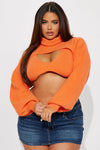 Quit It Turtleneck Sweater Set - Orange