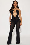 Arlene Mesh Jumpsuit - Black