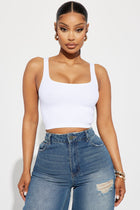 Tanya Seamless Tank Top - White