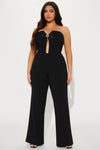 Straight To You Jumpsuit - Black