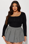 Secret's Out Rib Top - Black