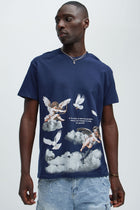 Angels In The Sky Short Sleeve Tee - Navy