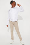 Mini Skinny Uniform Pants - Khaki