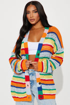 Standing Out Crochet Cardigan - Multi Color