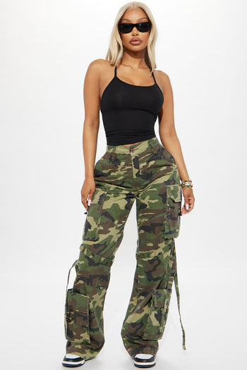 Private Carmen Camo Cargo Pants Small / Olive Camo