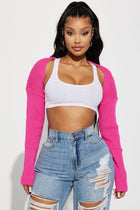 Robyn Bolero Sweater - Hot Pink