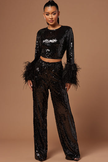 Norkys Black Sequin Pants