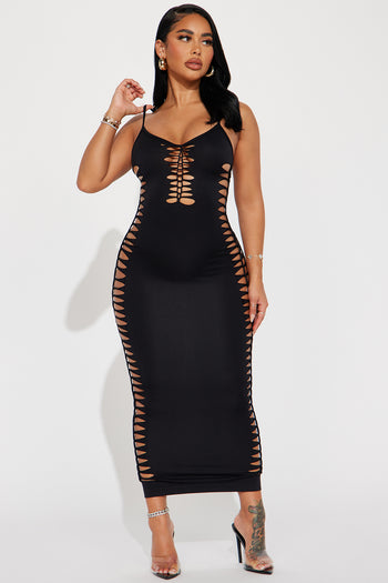 What's That Lyric? Fashion Nova Dress, Ain't Wearin' No Panties? 😎👀😉⁠⠀  Search: Slitsation Maxi Dress”⠀ Tag us @FashionN