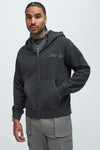 Athletic Department Zip Up Hoodie - Black