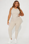 Hill Hiker Super Soft Active Legging - Taupe